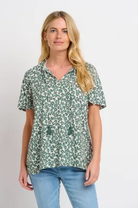 Brakeburn Lepoard Floral blouse 010139