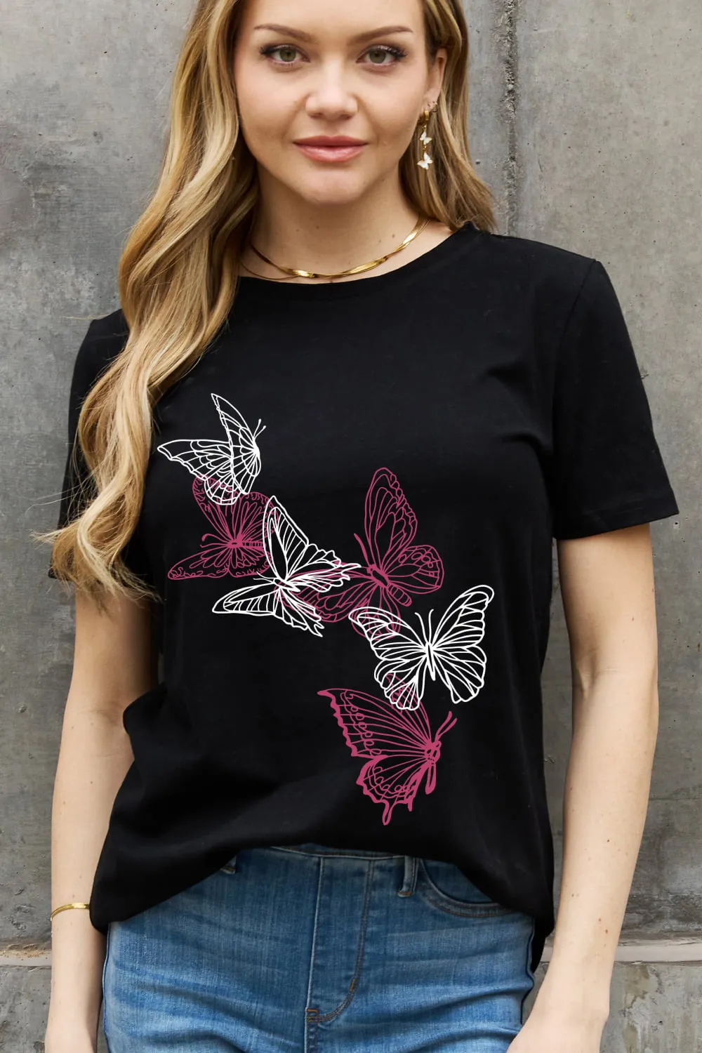 Butterfly Garden Graphic Cotton Tee