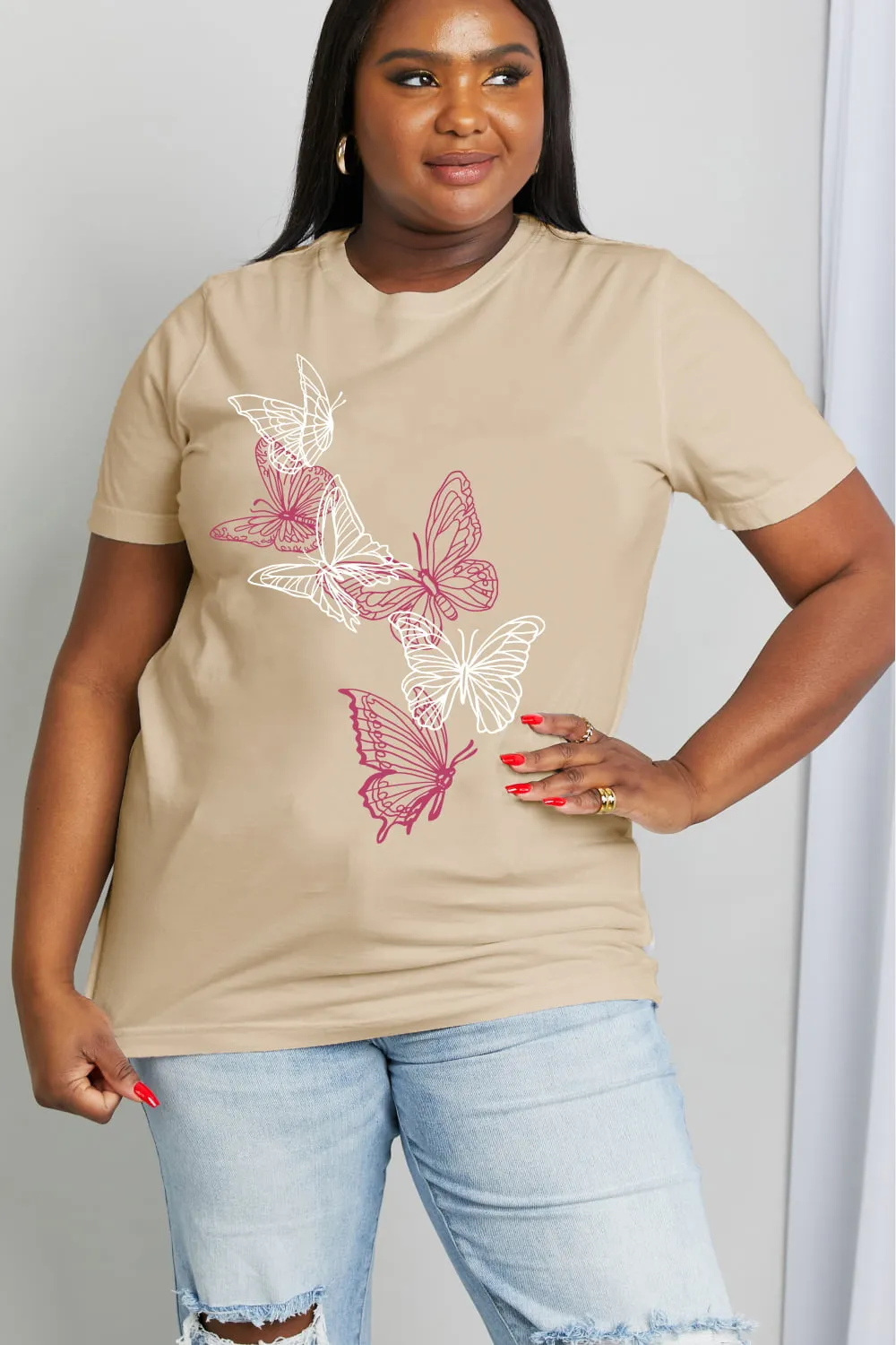 Butterfly Garden Graphic Cotton Tee