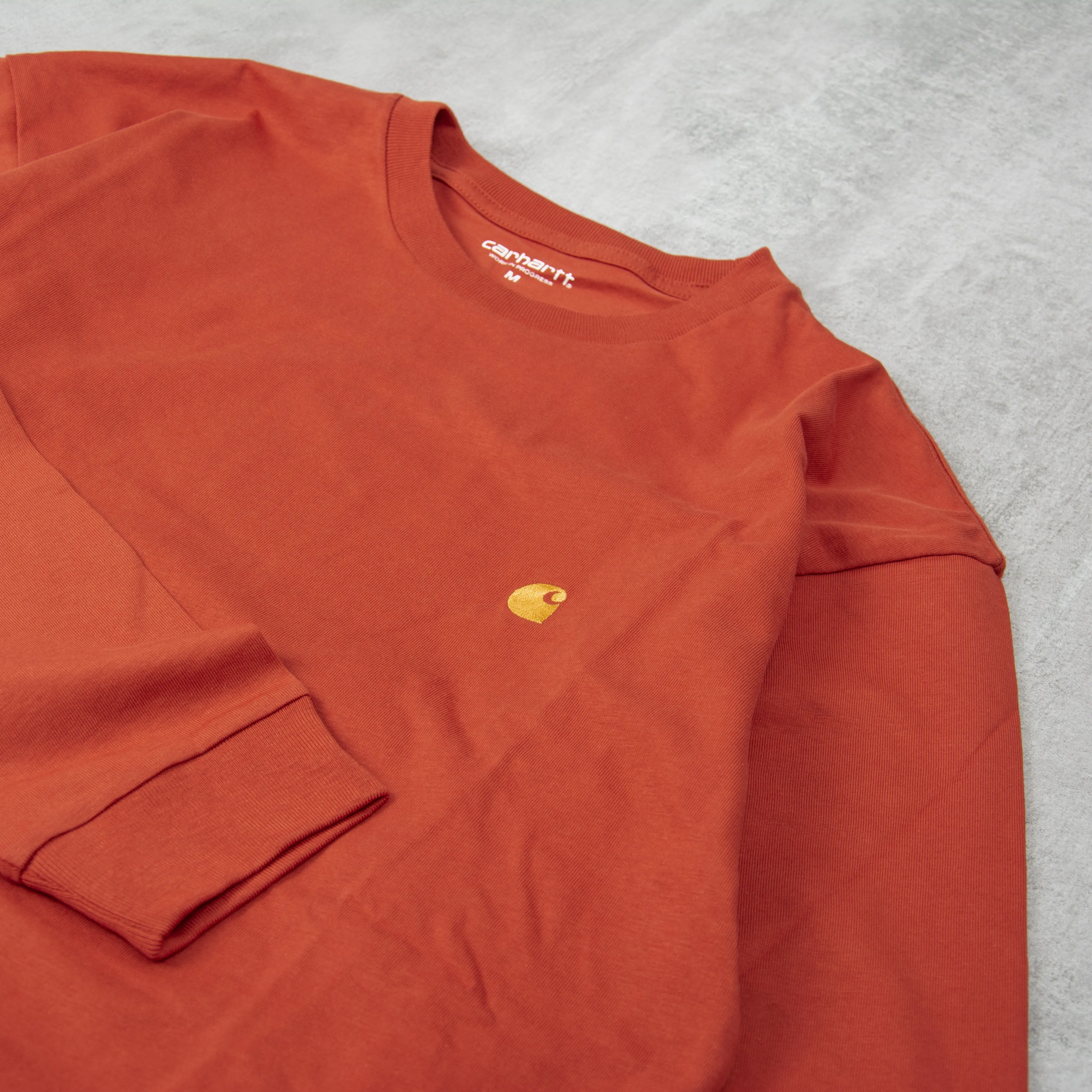 Carhartt WIP Chase L/S Tee - Phoenix / Gold