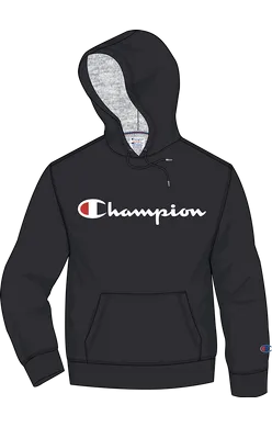 Champion Powerblend Screen Print Script Hoodie