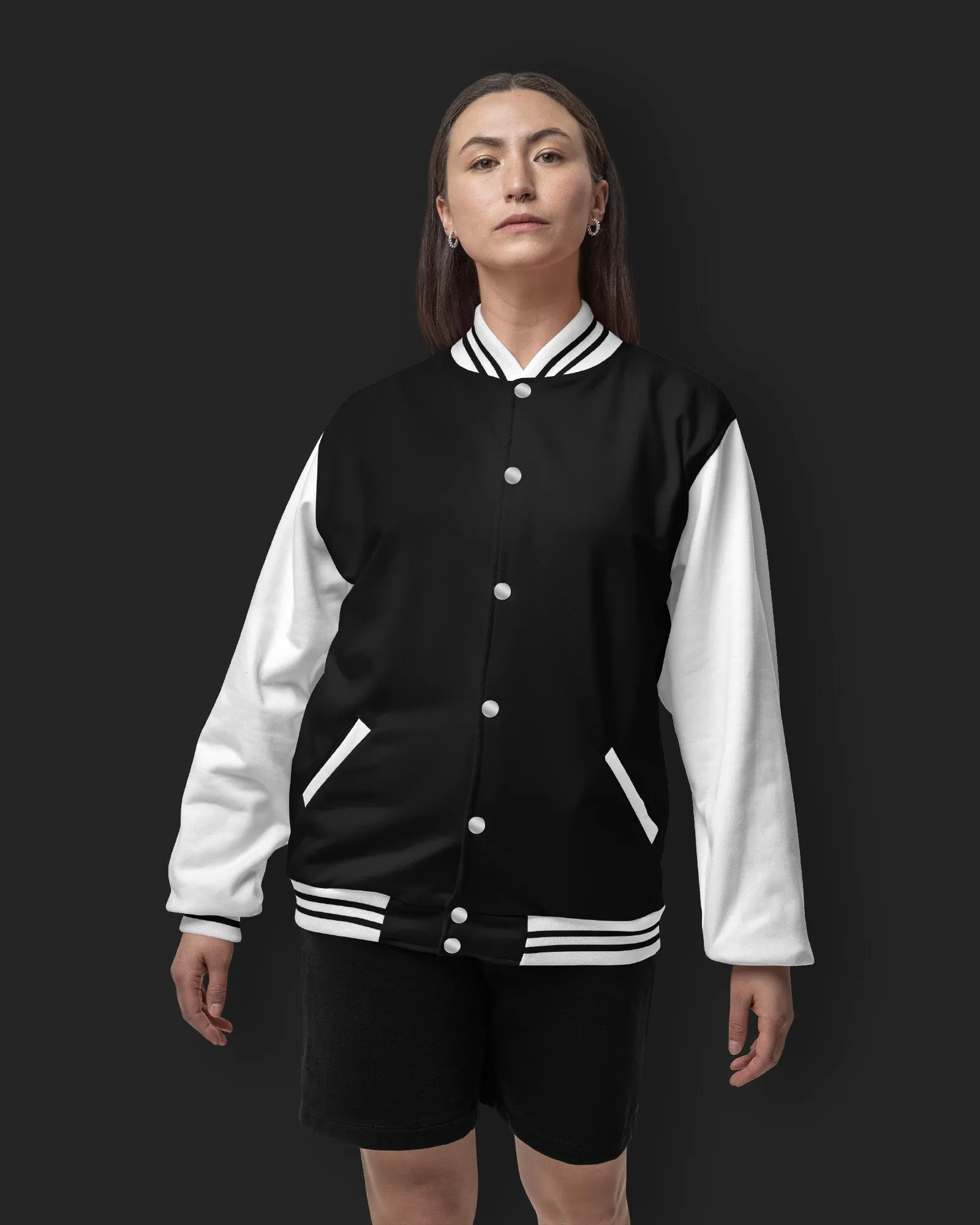 Champion Varsity Jacket: Black & White