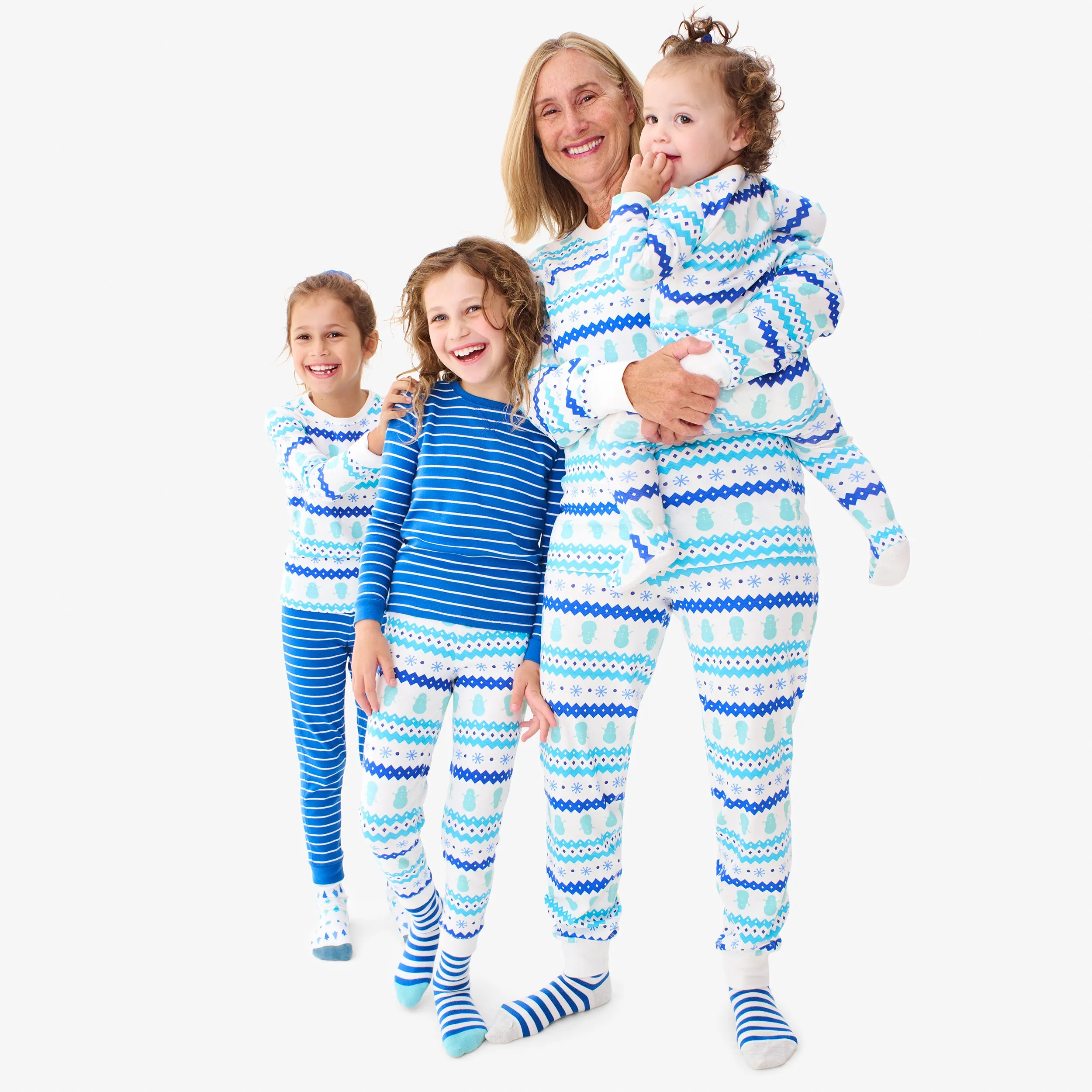 Clearance fit 2 grown-ups organic pj pant in frosty fair isle