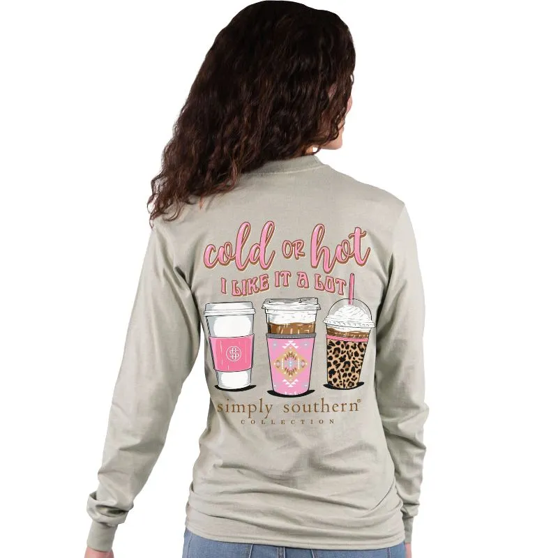 'Cold or Hot' Coffee Long Sleeve Tee by Simply Southern