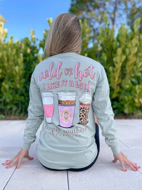 'Cold or Hot' Coffee Long Sleeve Tee by Simply Southern