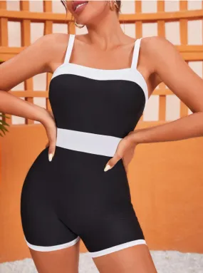 Colorblock one piece Swimsuit 3155 - ملابس سباحة