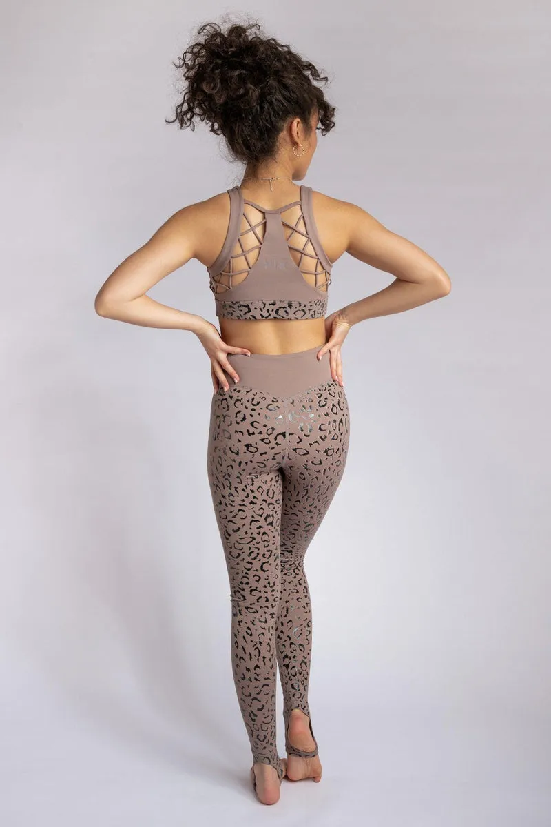 CXIX Gecko Grip Leggings - Dusky Leopard