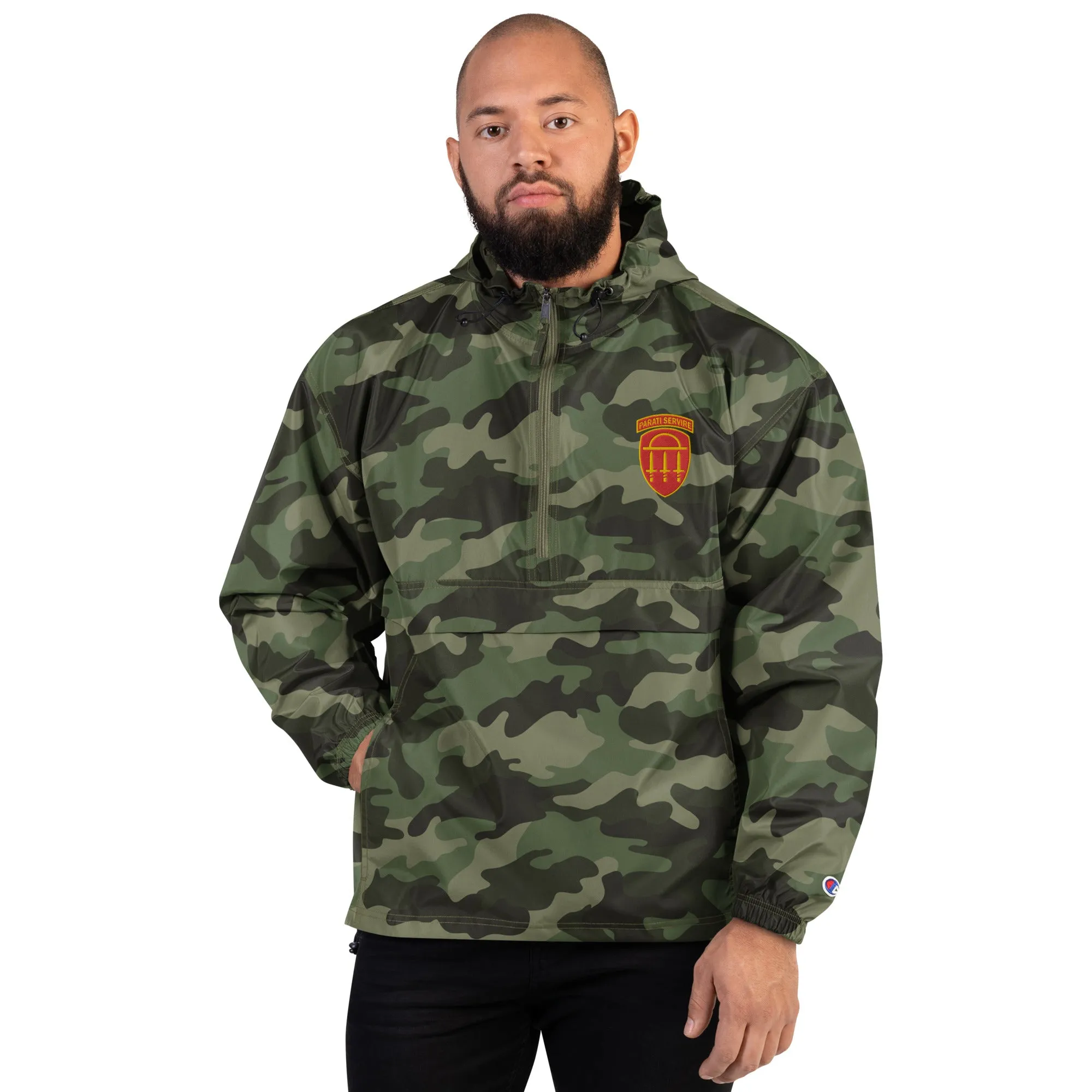 Embroidered Unisex Champion Packable Jacket - Georgia State Defense Force