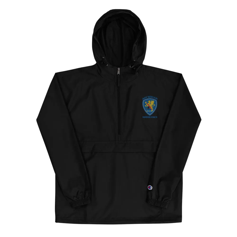 Embroidered Unisex Champion Packable Jacket - Michigan Defense Force