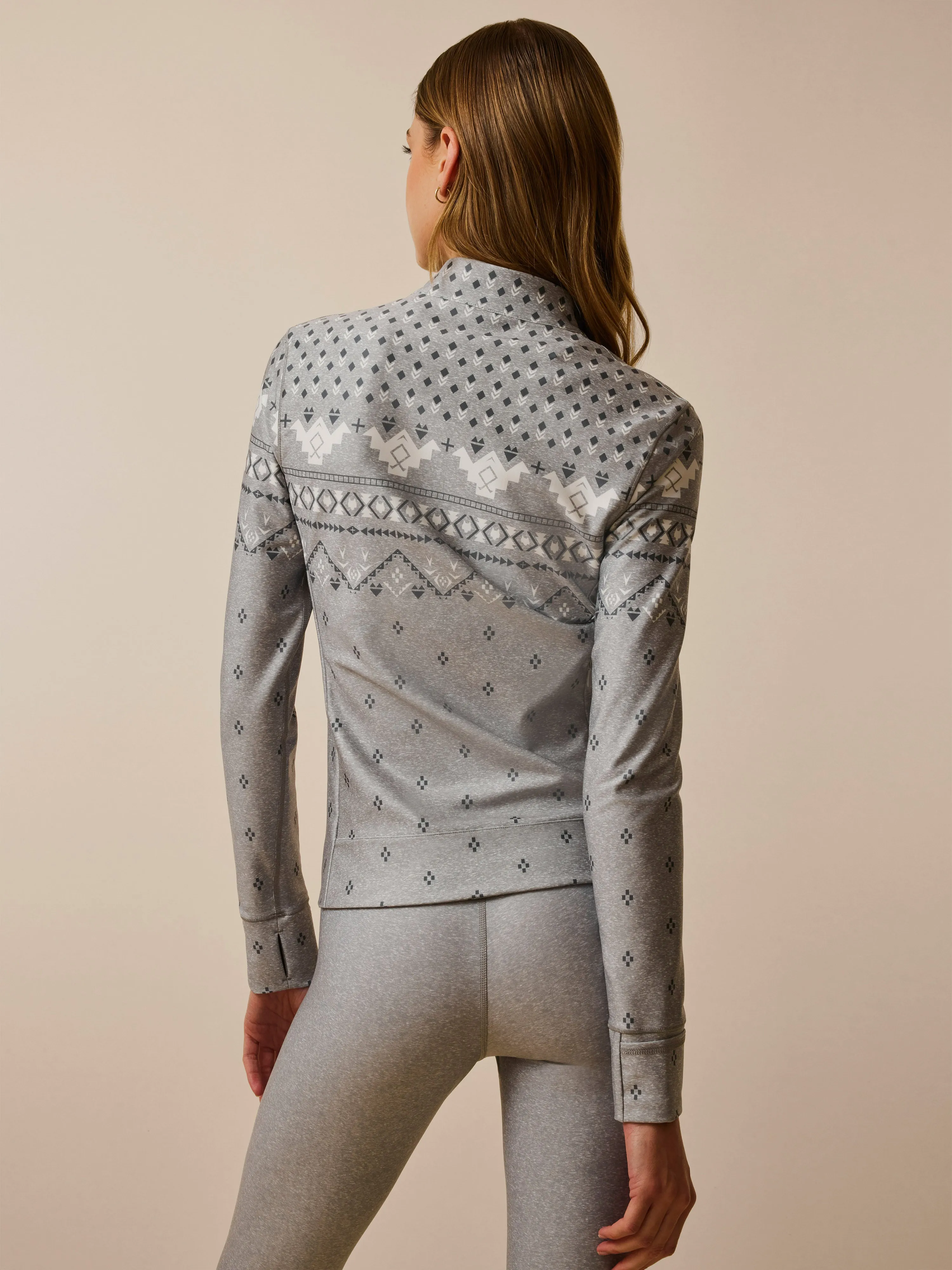 Fair Isle Ghost Wolf Halley II Quarter-Zip