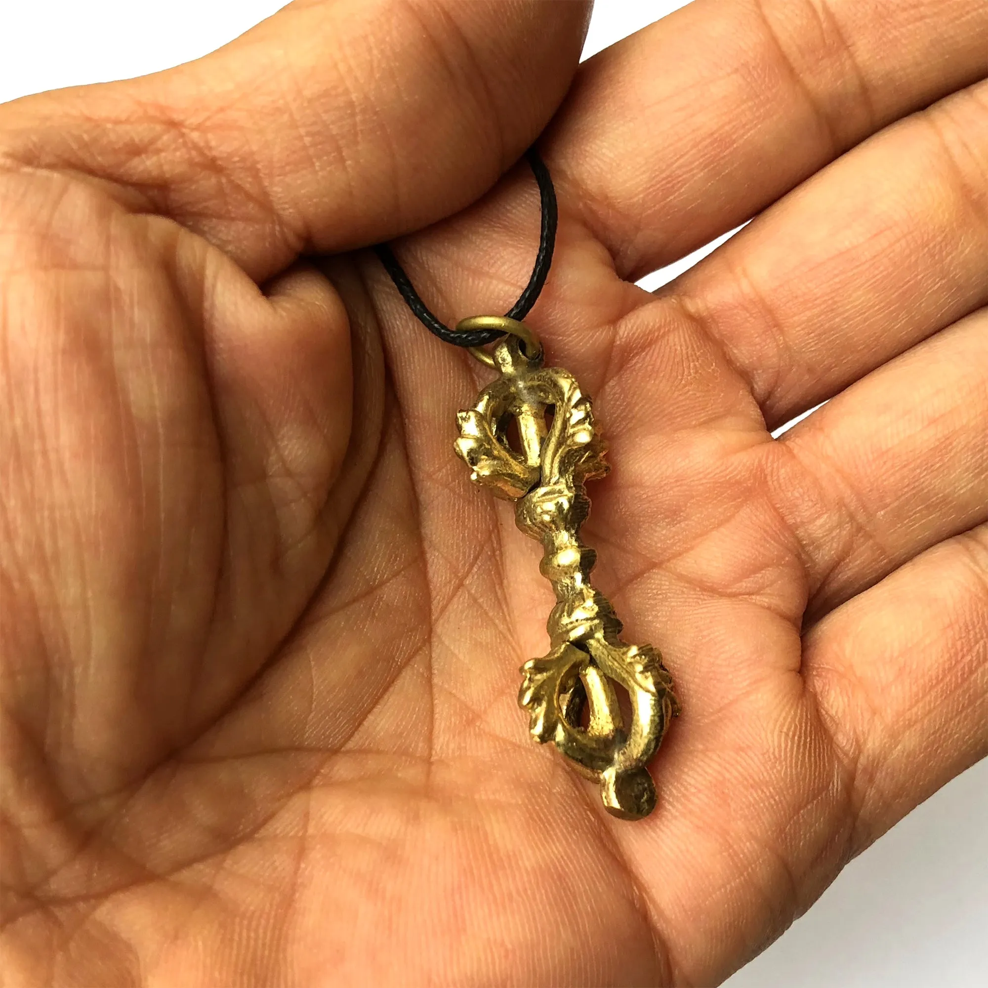 Fair Trade Nepalese Brass Buddhist Vajra / Dorje Pendant