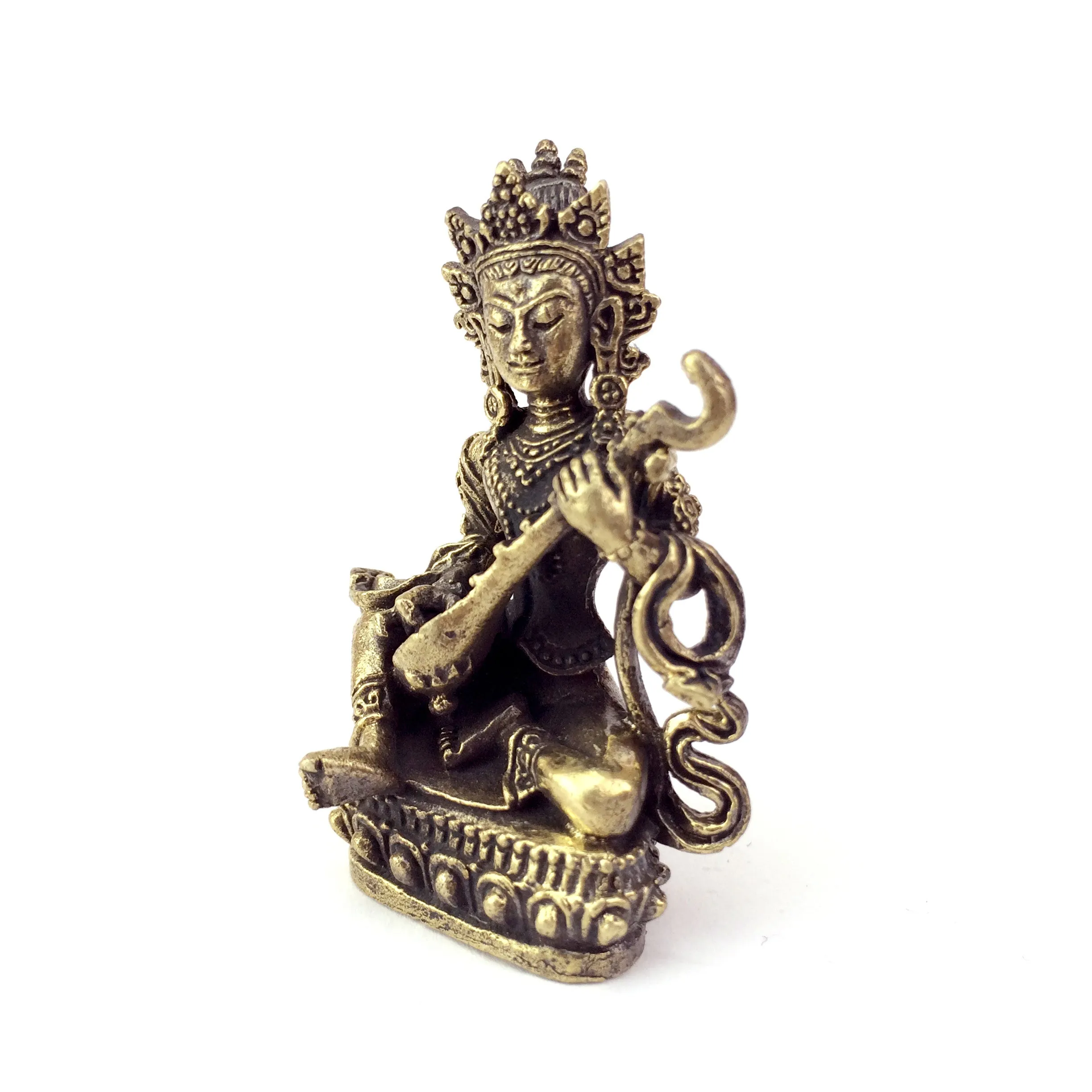 Fair Trade Nepalese Brass Saraswati Statuette