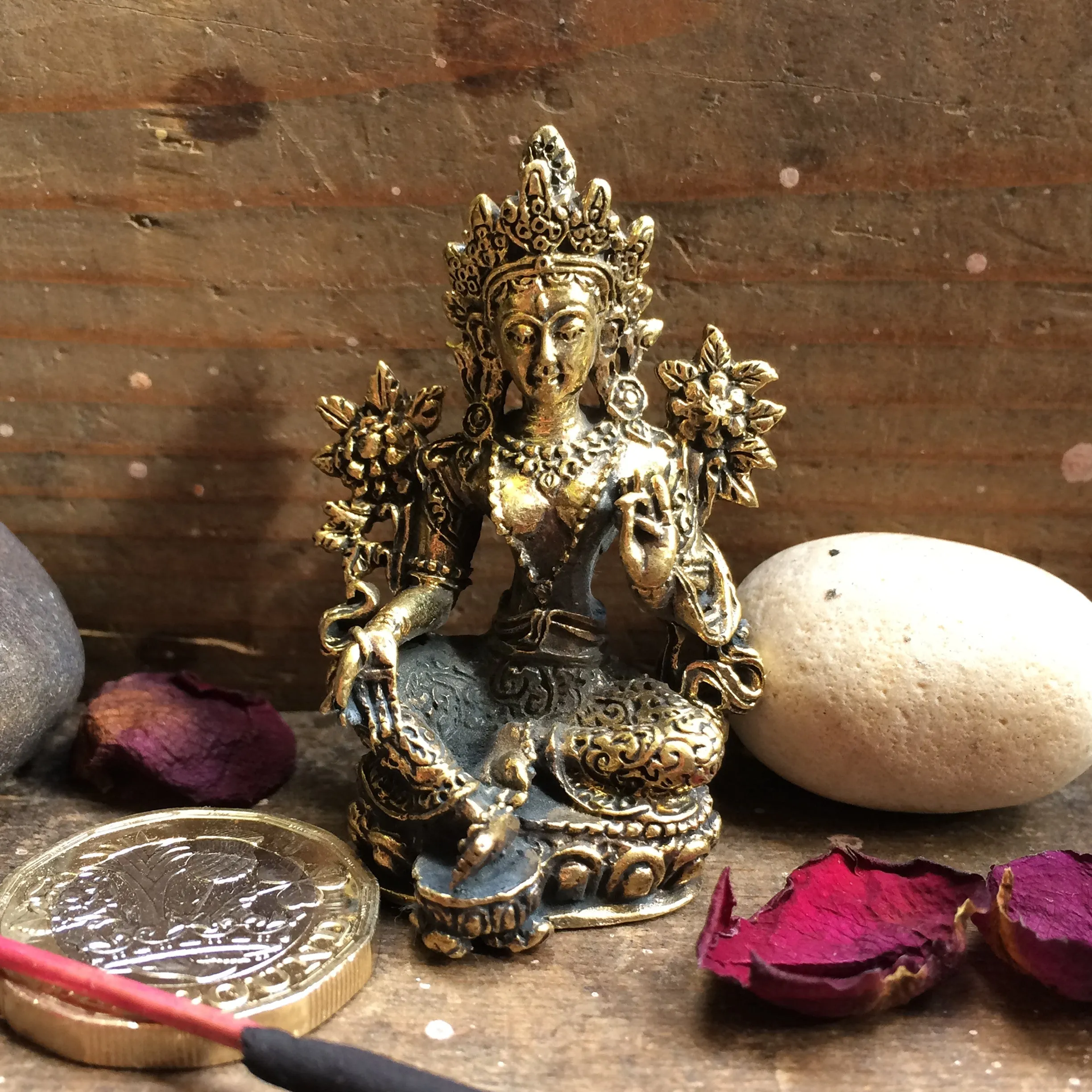 Fair Trade Nepalese Brass Tara Statuette