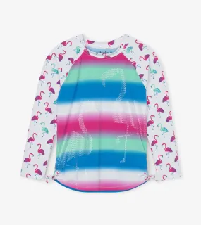 Fancy Flamingos Long Sleeve Rashguard