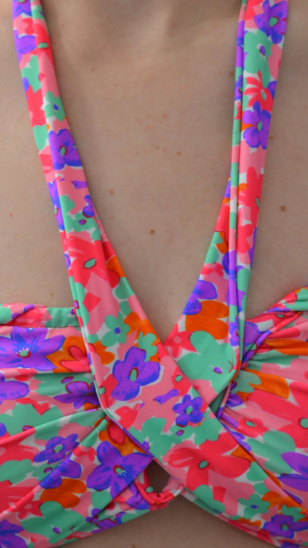 Floral Bandeau swim Top