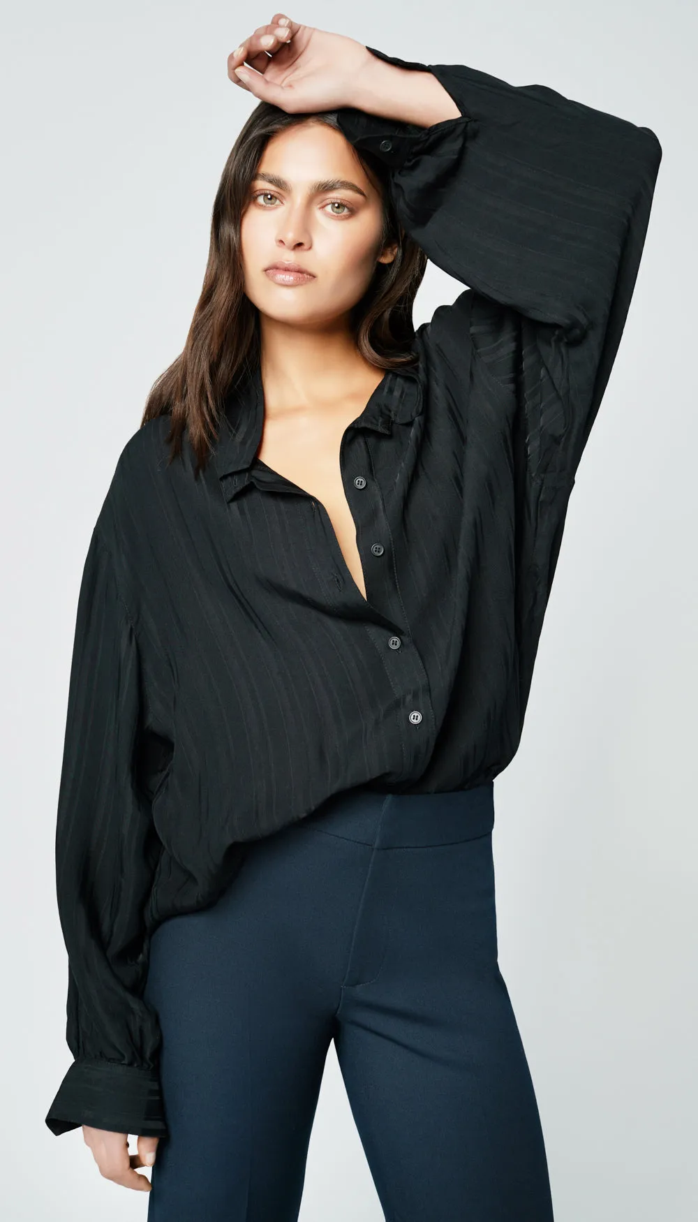 Fluid Drop Shoulder Blouse