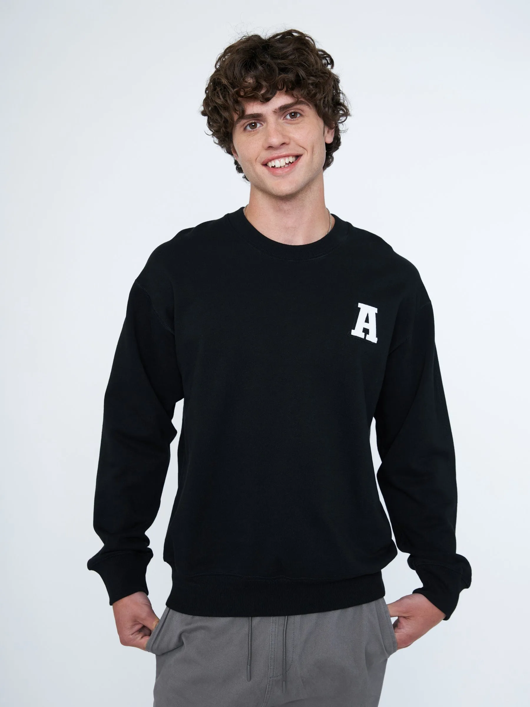 French Terry Applique Logo Pullover