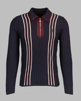 Gabicci Vintage NORMAN Zip Top Navy