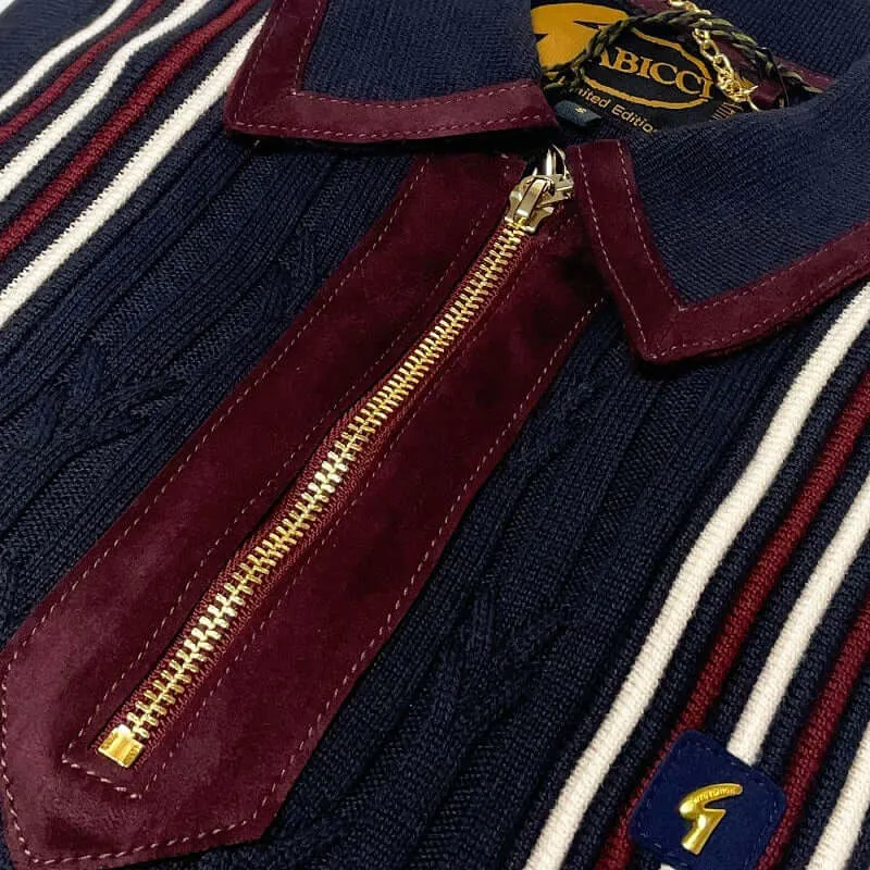 Gabicci Vintage NORMAN Zip Top Navy