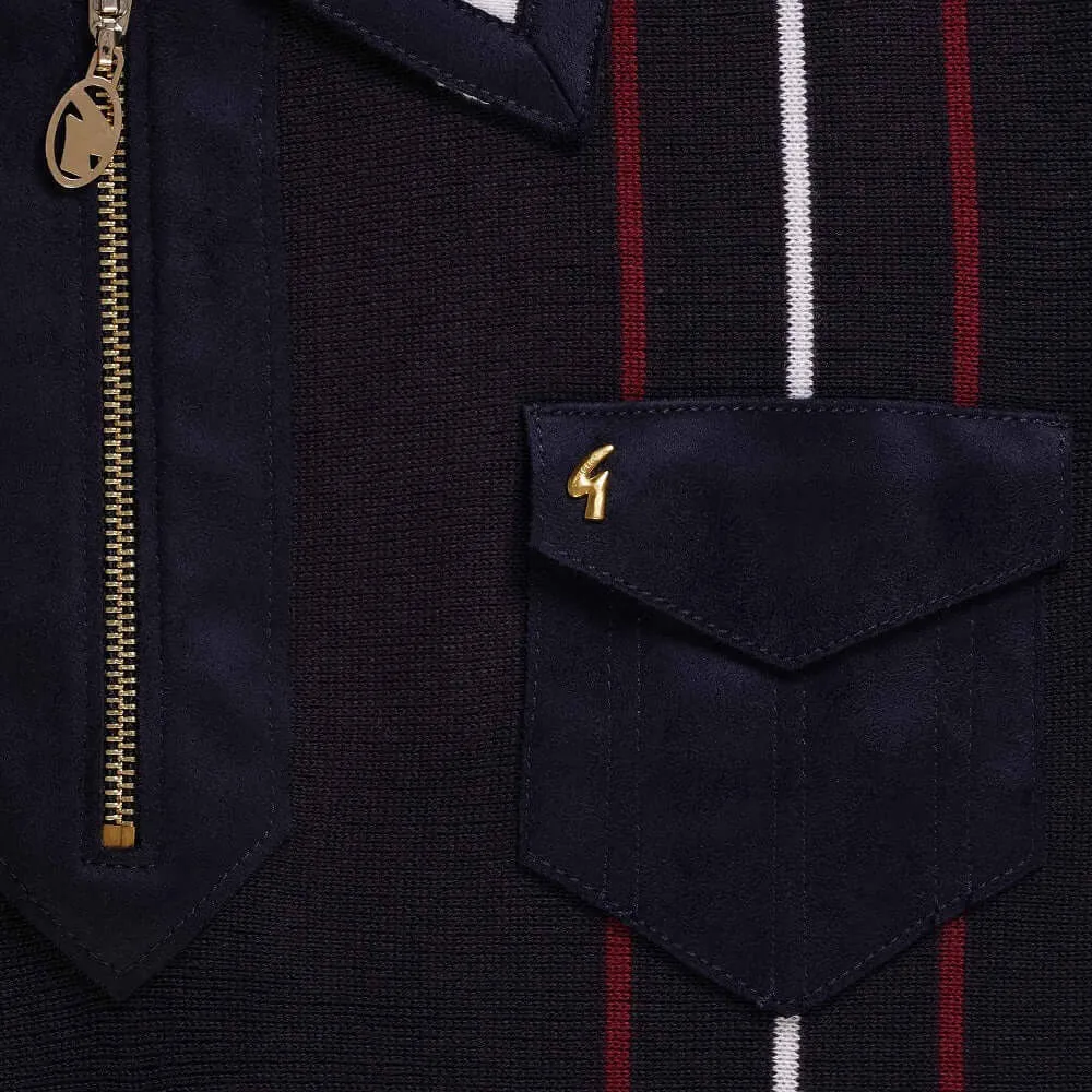 Gabicci Vintage ROBYN Zip Polo Navy