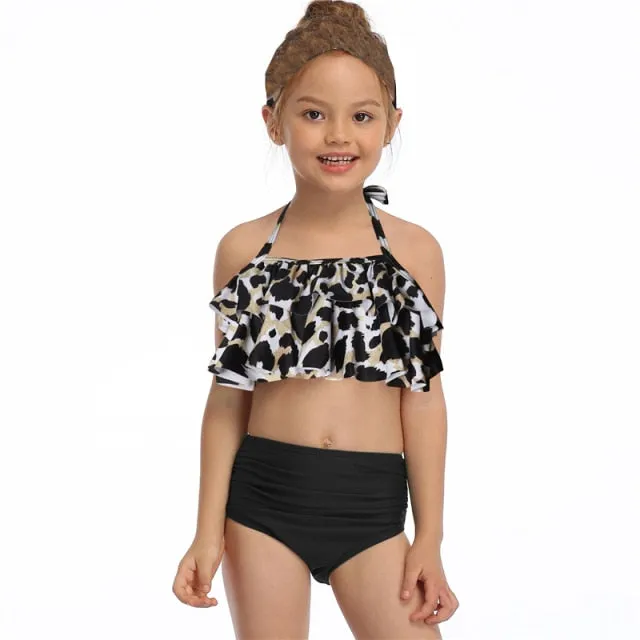 Girls Floral two piece swimsuit