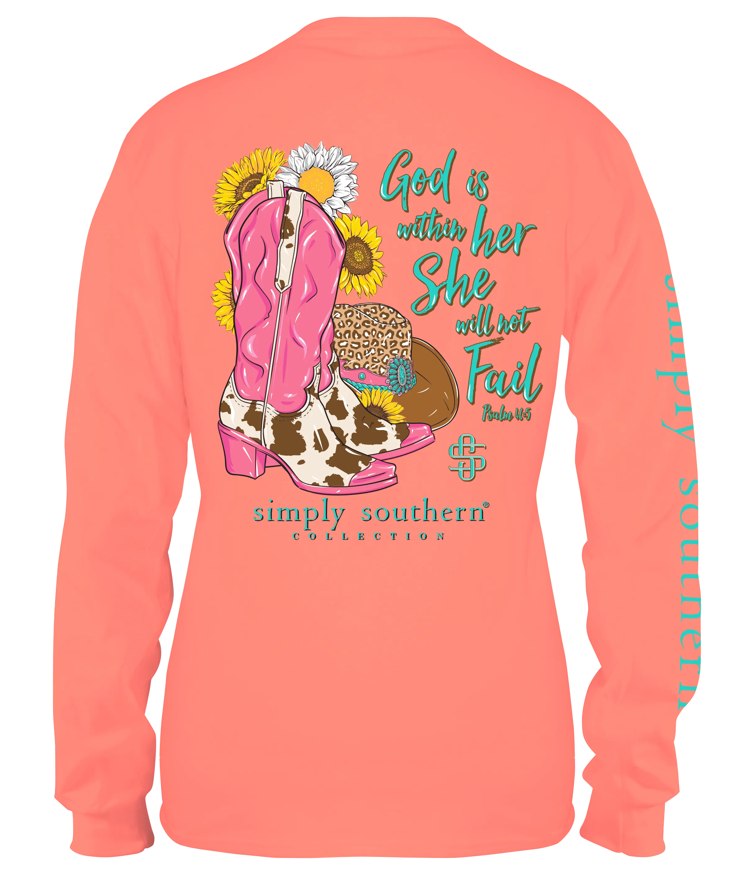 'God Is Within Her' Cowboy Long Sleeve Tee by Simply Southern