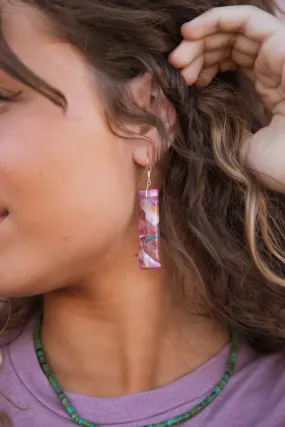 Gold   Purple Spiny Oyster Earrings