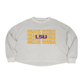 Groovy Gal Crop Crewneck in Louisiana State University