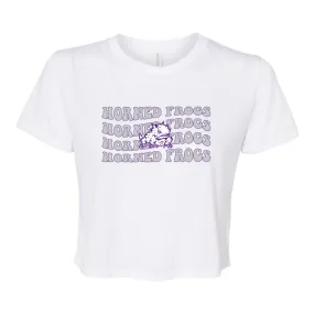 Groovy Gal Crop Short Sleeve T-shirt in Texas Christian University