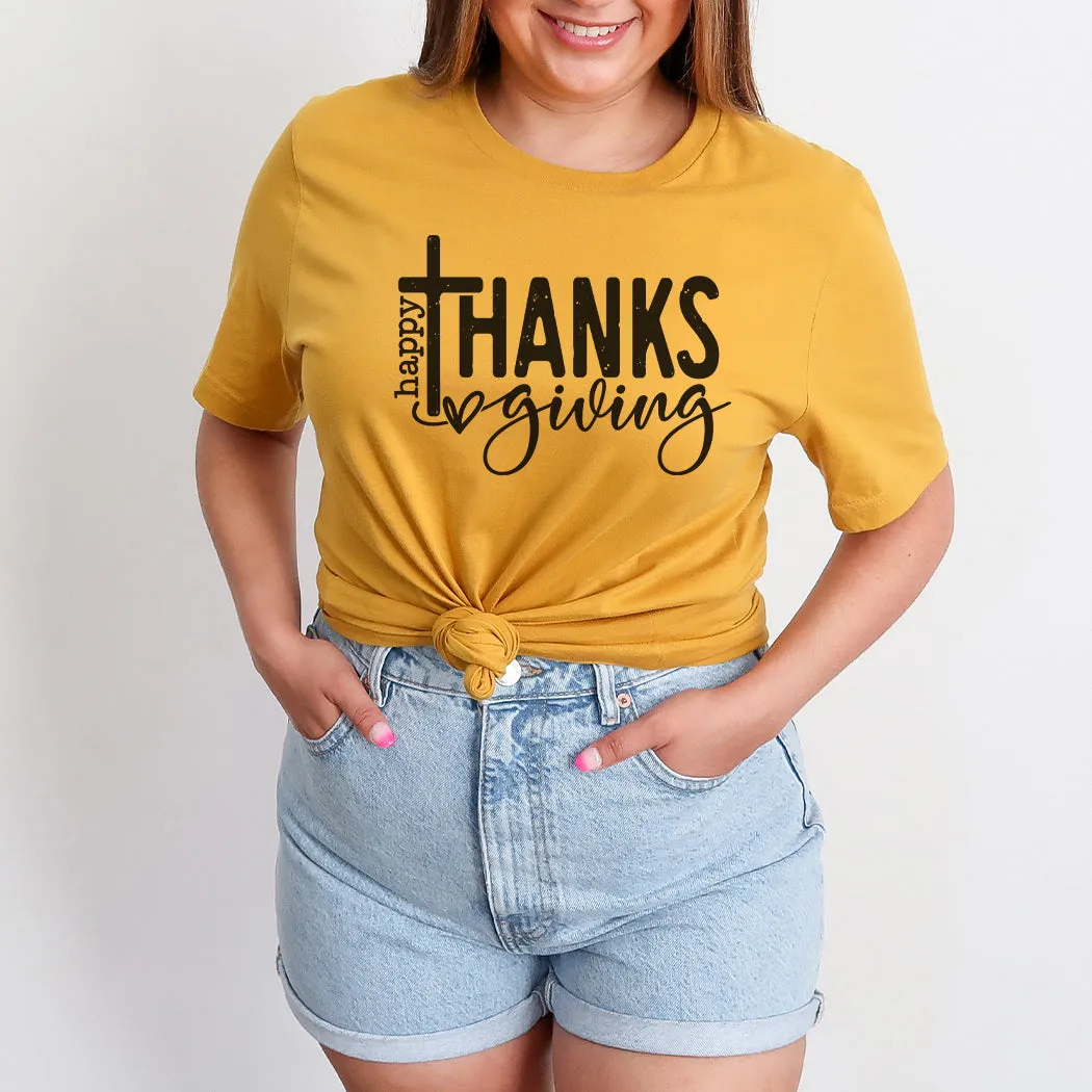 Happy Thanksgiving Fall Graphic T-Shirt - FA307