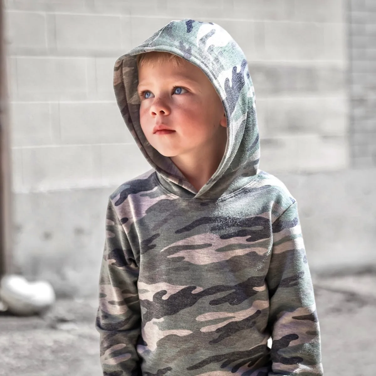 Hooded Long Sleeve- Camo