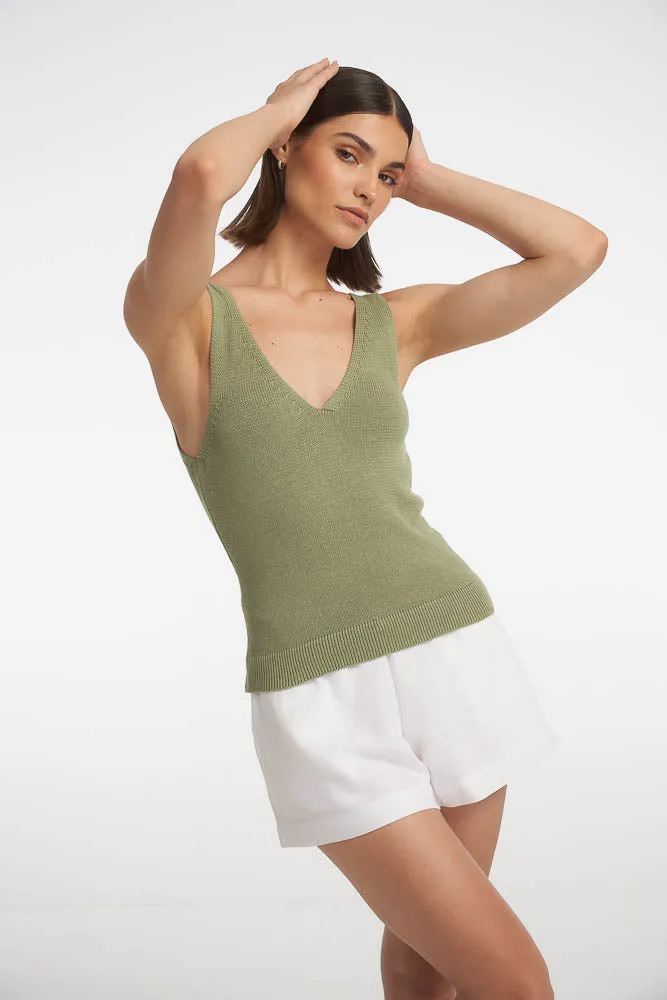 Isabel Knit Top / Moss