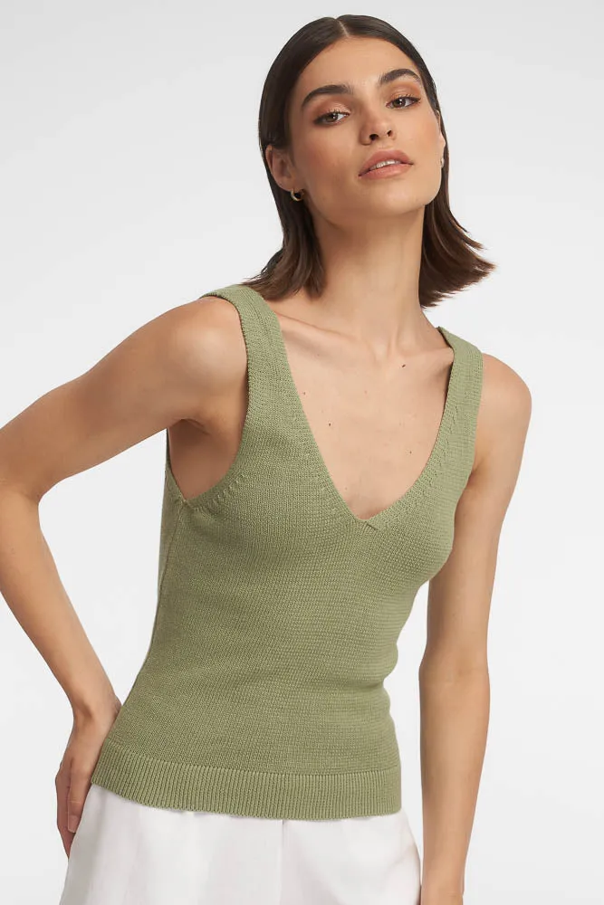 Isabel Knit Top / Moss