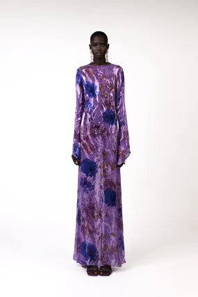 KOHANN SILK DRESS - PURPLE