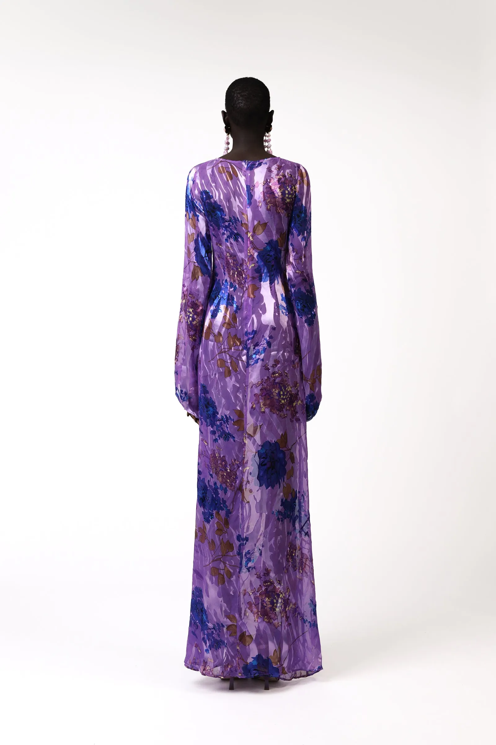 KOHANN SILK DRESS - PURPLE