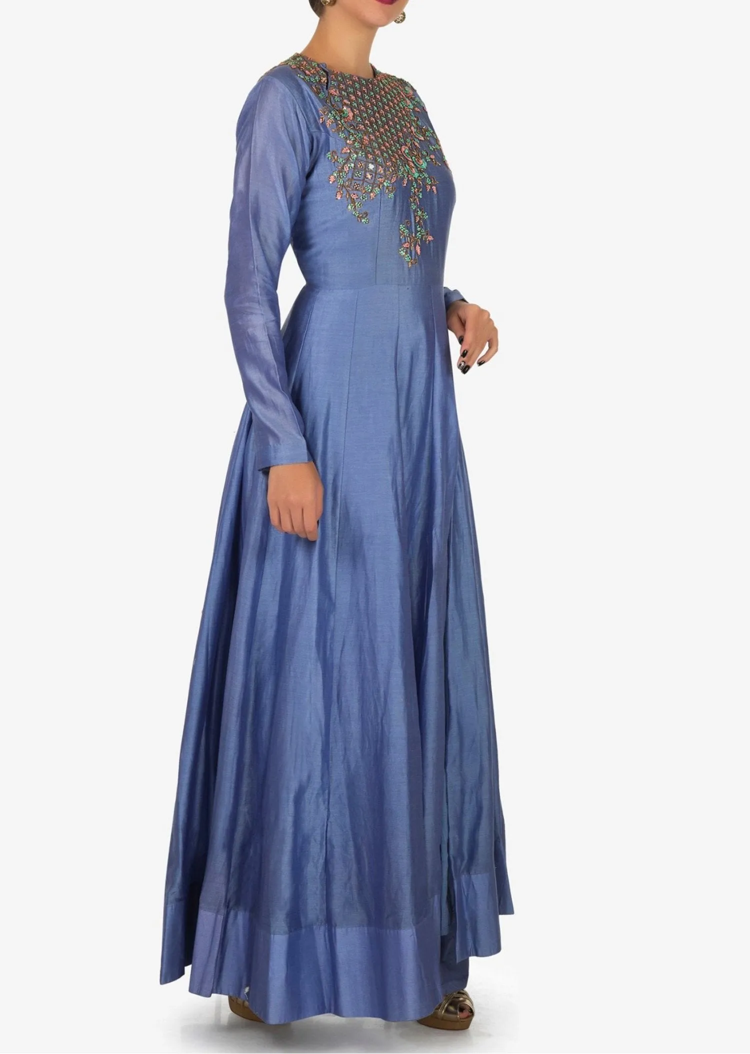 Lavender Anarkali gown