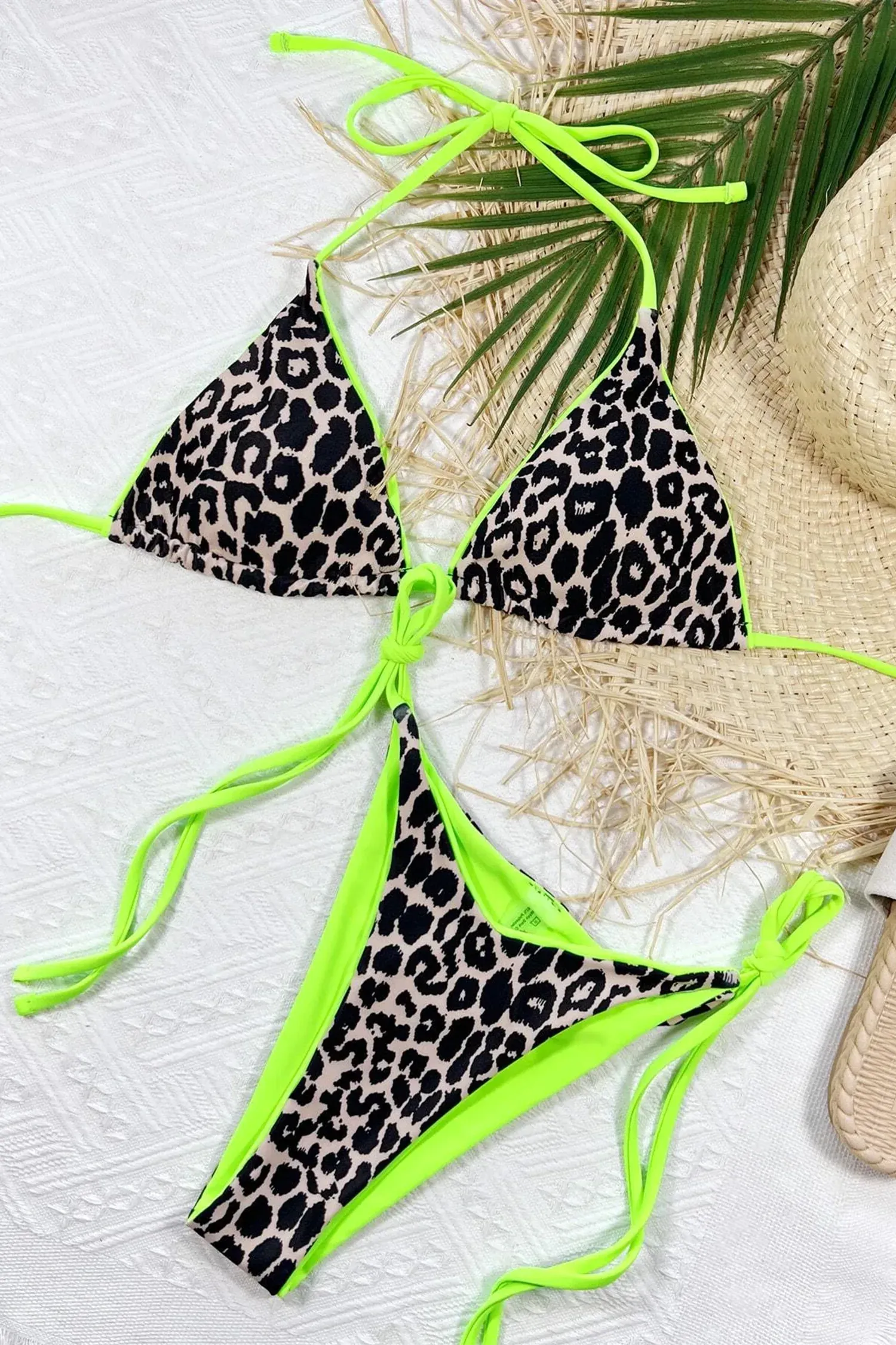 Leopard Print String Bikini