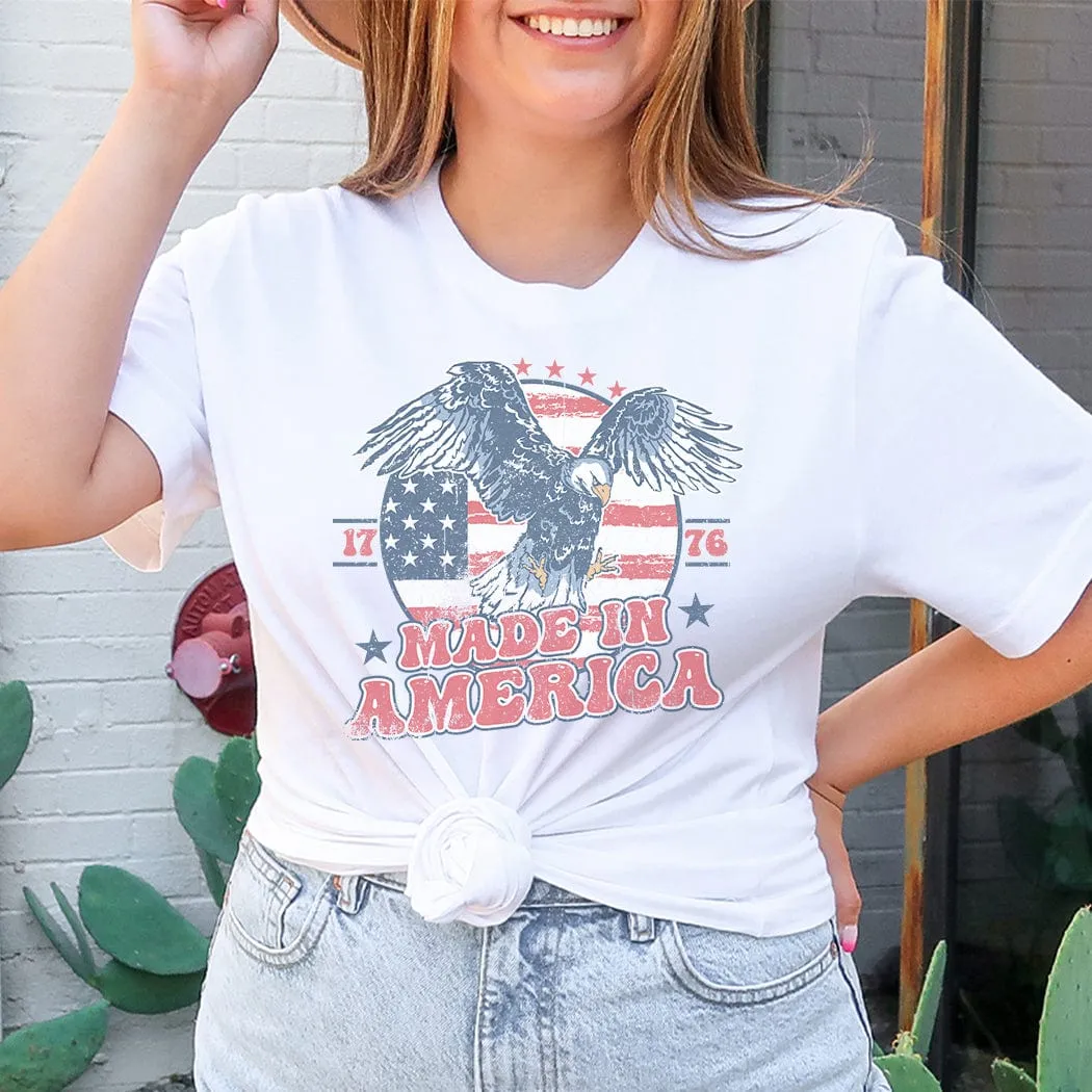 Made in America Patriotic Graphic T-Shirt - WE302