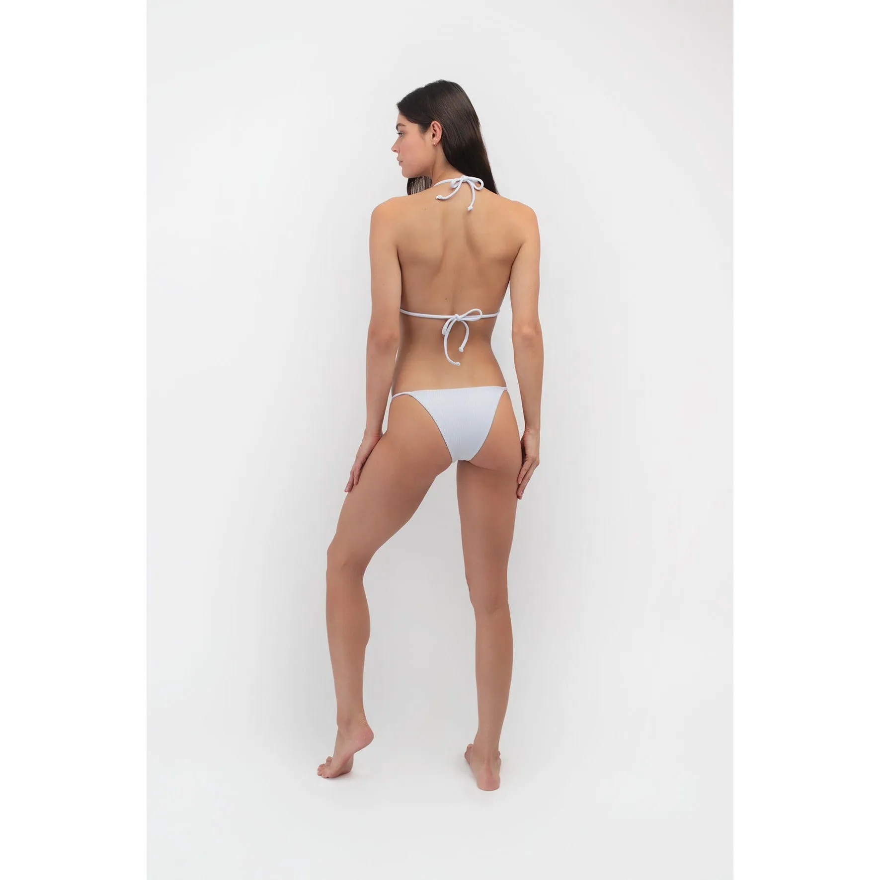 Marley White Ribbed Bottoms