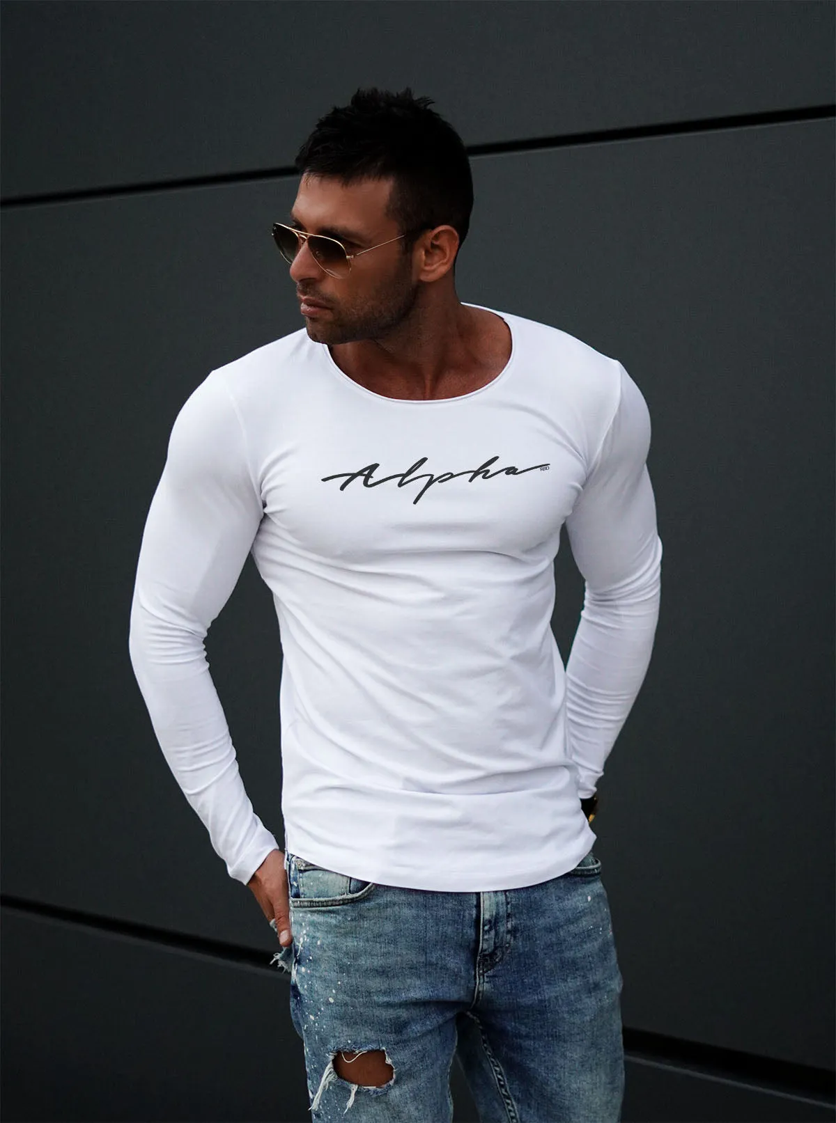 Mens Long Sleeve T-shirt "Alpha" MD885