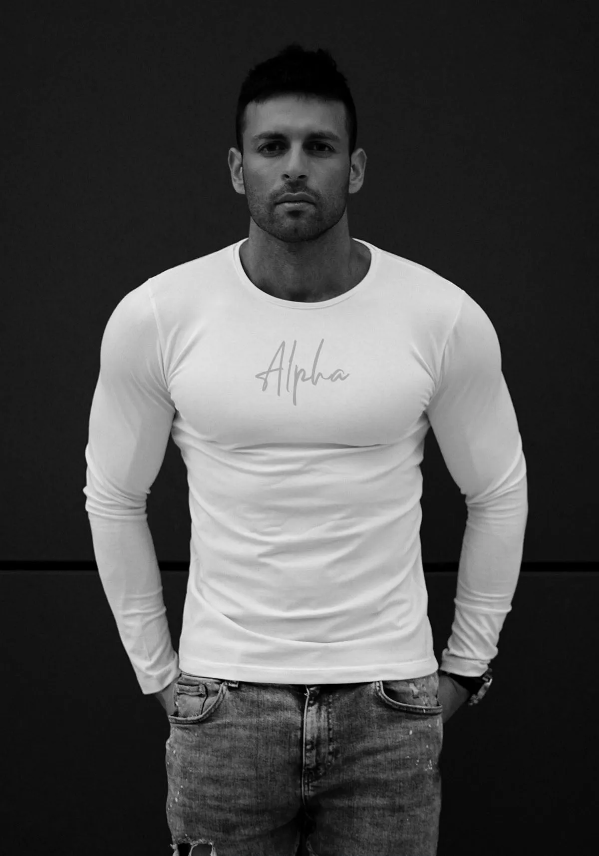 Mens Long Sleeve T-shirt "Alpha" MD948 L