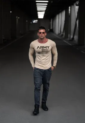 Mens Long Sleeve T-shirt "ARMY" MD711