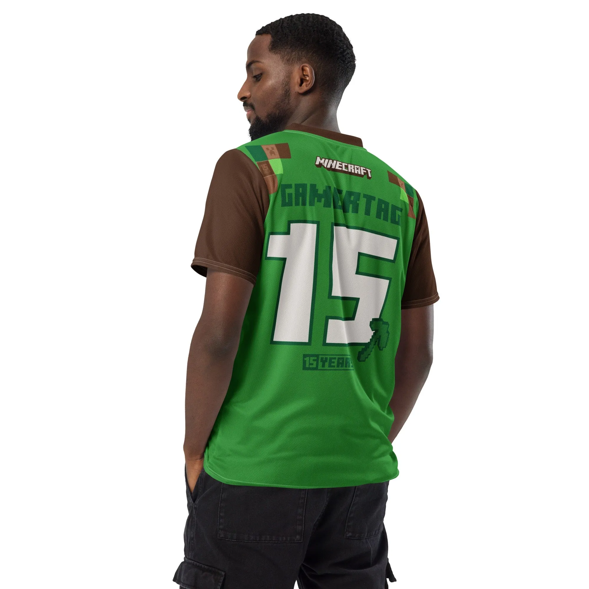 Minecraft 15th Anniversary Personalized Adult Jersey