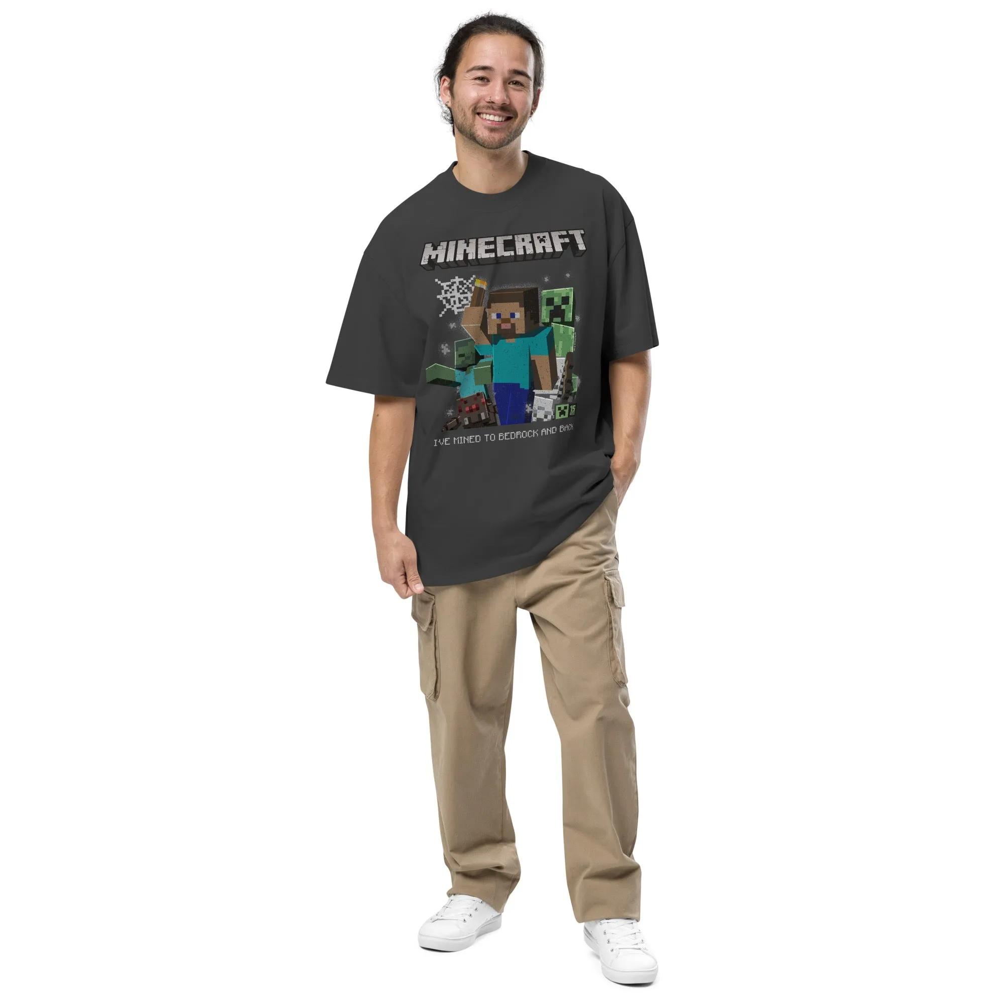 Minecraft 15th Anniversary Vintage 90s Oversized Adult T-Shirt