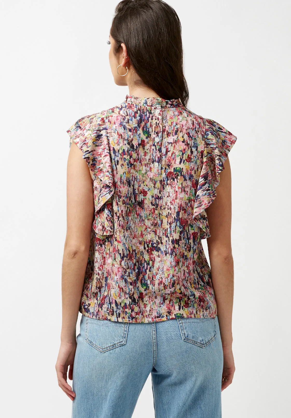 Moira Ruffled Rainbow Blouse - WT0709P