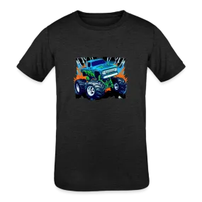 Monster Truck Mania: Tri-Blend Turbo Tee for Kids