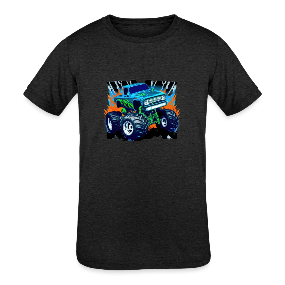 Monster Truck Mania: Tri-Blend Turbo Tee for Kids