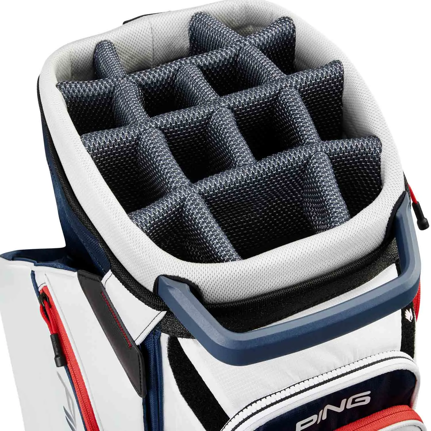 Ping Traverse 214 Golf Cart Bag - Platinum/Navy/Red