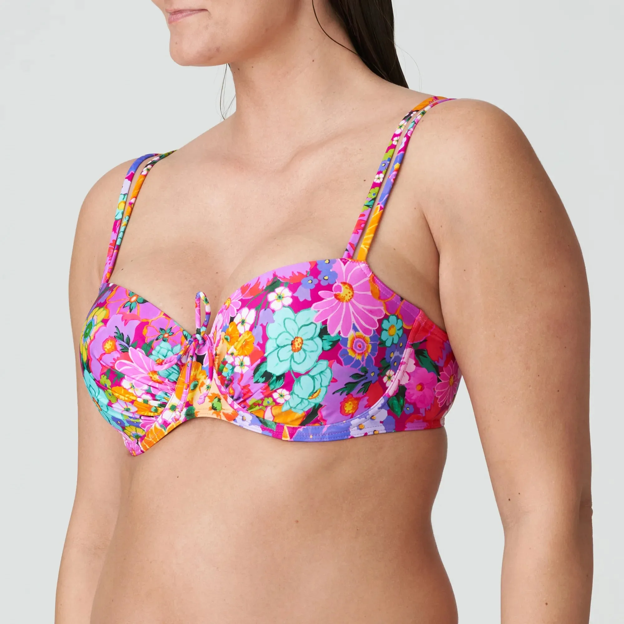 Prima Donna Padded Balcony Bikini Top-Najac-Floral