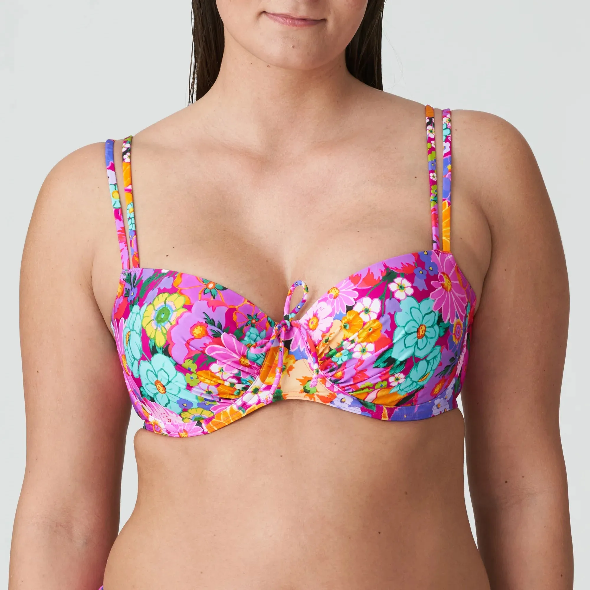 Prima Donna Padded Balcony Bikini Top-Najac-Floral